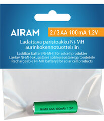 Airam įkraunama baterija Ni-Mh 2/3 AA, 100 mAh kaina ir informacija | Elementai | pigu.lt