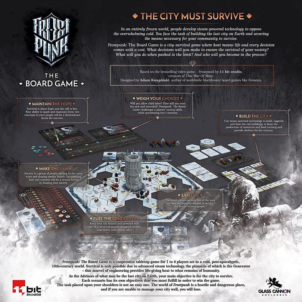 Stalo žaidimas Frostpunk: The Board Game, ENG цена | pigu.lt