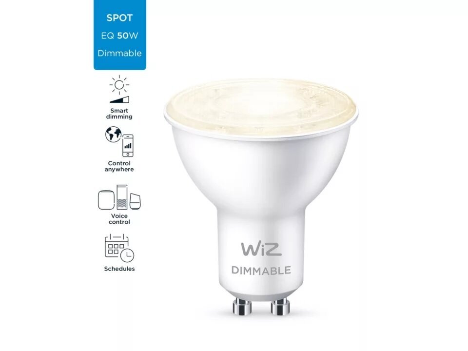 Išmanioji lemputė WiZ GU10 345 lm 2700 K, 1 vnt. kaina ir informacija | Elektros lemputės | pigu.lt