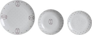 Набор посуды DKD Home Decor Фарфор Розовый Белый 27 x 27 x 3 cm 18 Предметы цена и информация | Посуда, тарелки, обеденные сервизы | pigu.lt