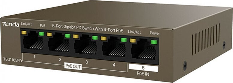 Tenda TEG1105PD kaina ir informacija | Komutatoriai (Switch) | pigu.lt