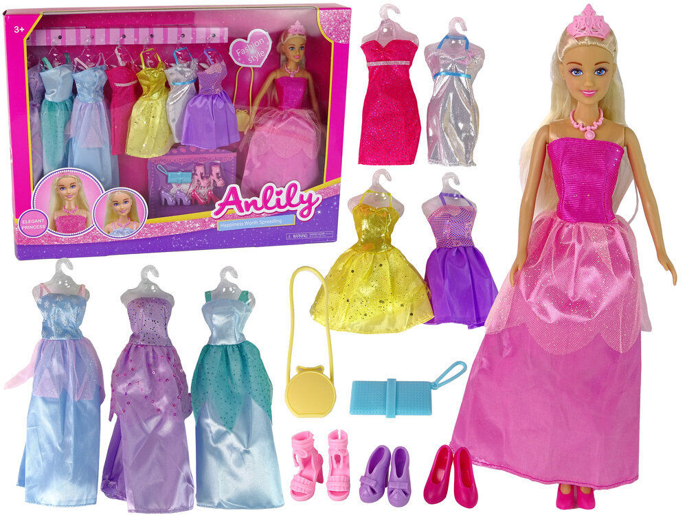 Didelis lėlės ir drabužių rinkinys Anlily kaina ir informacija | Žaislai mergaitėms | pigu.lt