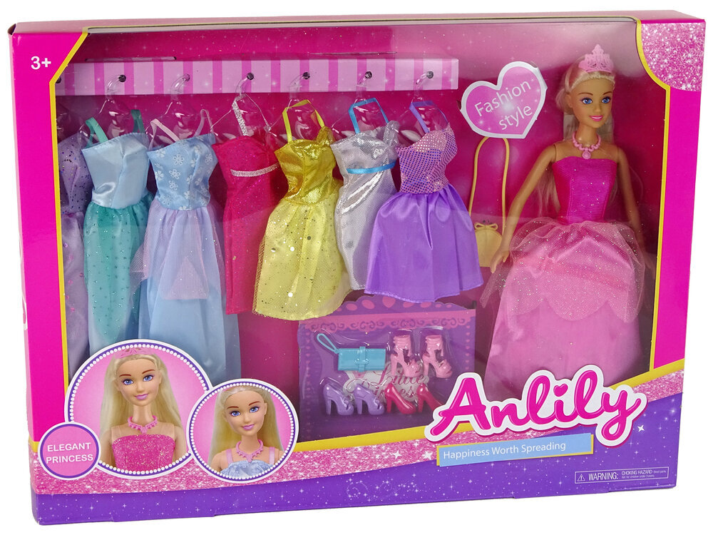 Didelis lėlės ir drabužių rinkinys Anlily kaina ir informacija | Žaislai mergaitėms | pigu.lt