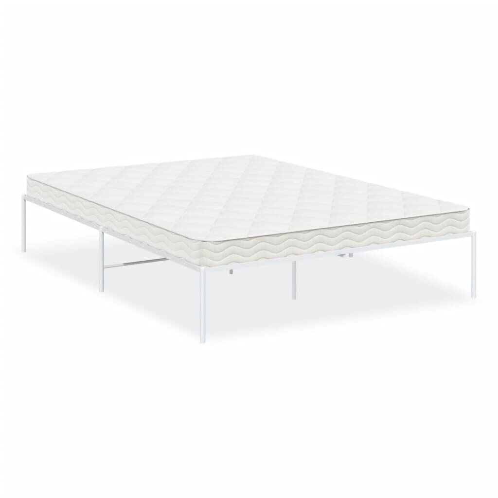vidaXL Metalinis lovos rėmas, baltos spalvos, 160x200 cm kaina ir informacija | Lovos | pigu.lt
