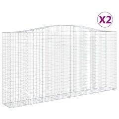 Gabiono krepšiai vidaXL 400x50x200/220 cm kaina ir informacija | Tvoros ir jų priedai | pigu.lt