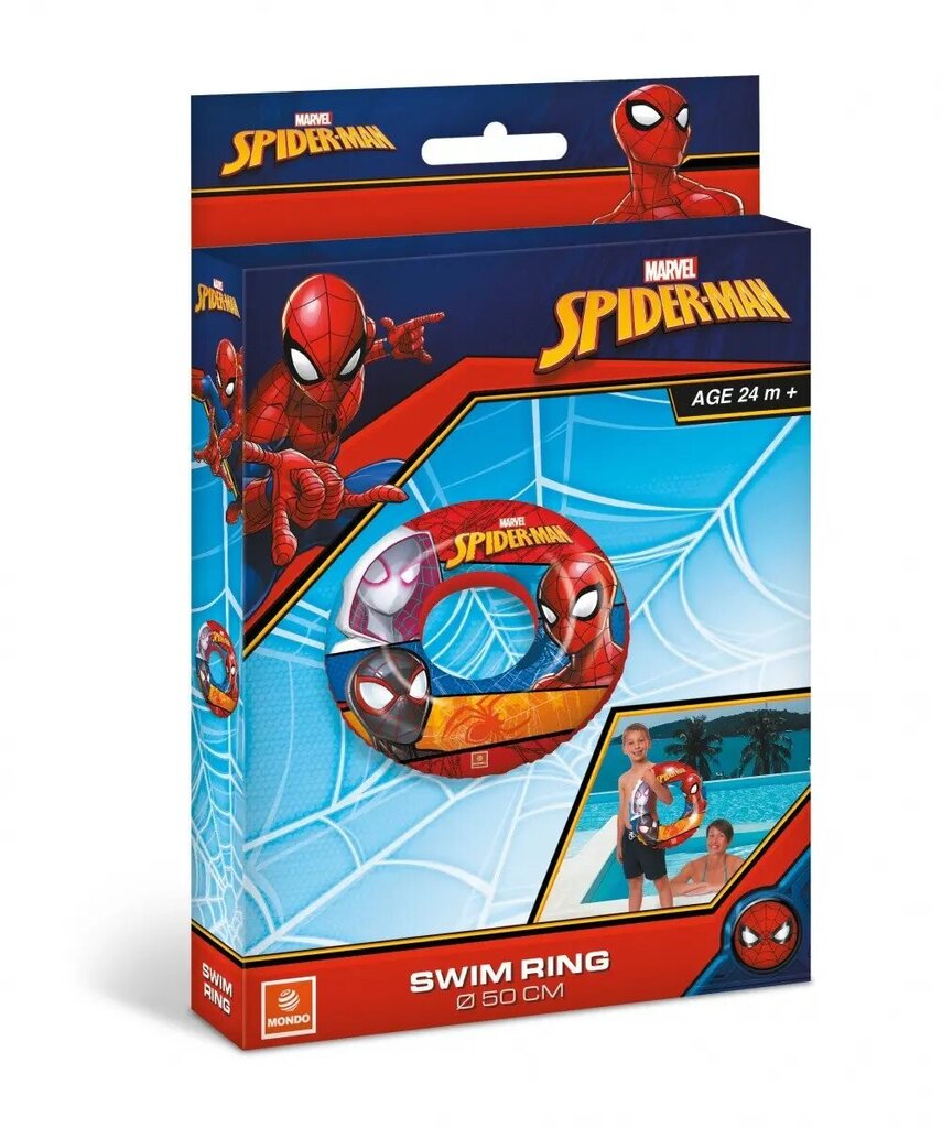 Plaukimo ratas Spiderman, 50 cm, raudonas kaina ir informacija | Pripučiamos ir paplūdimio prekės | pigu.lt