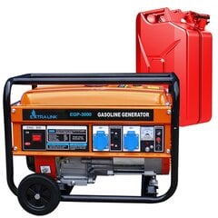Benzininis elektros generatorius Extralink EGP-3000, 3000W kaina ir informacija | Elektros generatoriai | pigu.lt