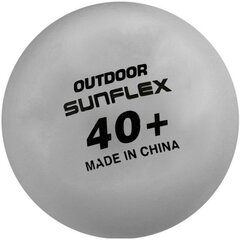 Stalo teniso kamuoliukai Sunflex IOoutdoor, 6vnt, balti kaina ir informacija | Kamuoliukai stalo tenisui | pigu.lt