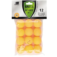 Stalo teniso kamuoliukai Sunflex Hobby, 12vnt, oranžinai kaina ir informacija | Kamuoliukai stalo tenisui | pigu.lt