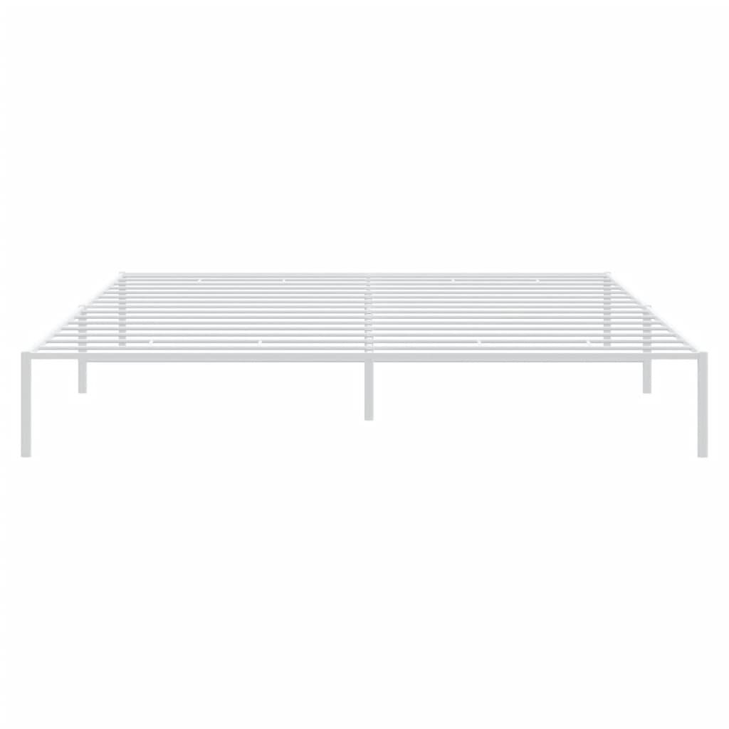 vidaXL Metalinis lovos rėmas, baltos spalvos, 183x213cm kaina ir informacija | Lovos | pigu.lt