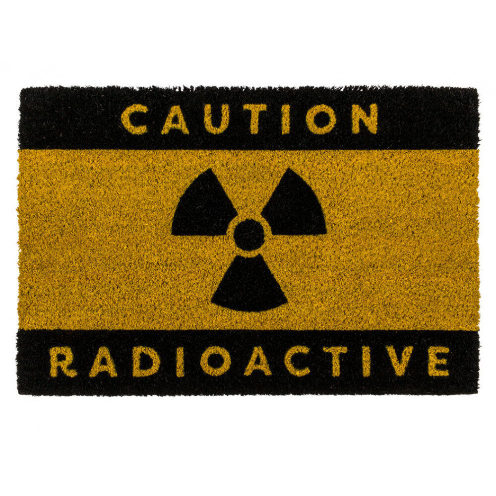 Durų kilimėlis Caution Radioactive 60 x 40 cm kaina ir informacija | Durų kilimėliai | pigu.lt