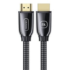 USAMS Kabel HDMI - HDMI 2.1 U67 5m 8K czarny|black Ultra HD SJ499HD01 (US-SJ498) цена и информация | Кабели и провода | pigu.lt