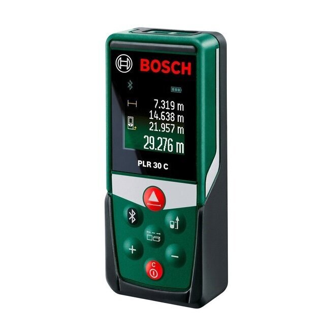Bosch PLR 30 Lazerinis atstumų matuoklis/tikslumas &#177;2,0 mm/maks.atstumas iki 30m/635nm/1,5V/2xAAA baterijos/0.08kg kaina ir informacija | Mechaniniai įrankiai | pigu.lt