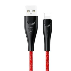 USAMS Kabel pleciony U41 lightning 3m 2A czerwony|red SJ397USB02 (US-SJ397) Fast Charge цена и информация | Кабели для телефонов | pigu.lt