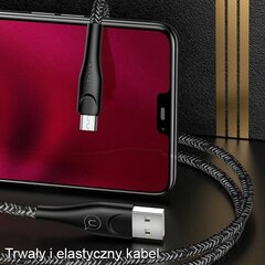 USAMS Kabel pleciony U41 microUSB 1m 2A czerwony|red SJ393USB02 (US-SJ393) Fast Charge цена и информация | Кабели для телефонов | pigu.lt