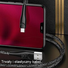 USAMS Kabel pleciony U41 microUSB 3m 2A czerwony|red SJ399USB02 (US-SJ399) Fast Charge цена и информация | Кабели для телефонов | pigu.lt