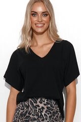 Блузка женская Makadamia, чёрная цена и информация | Женские блузки, рубашки | pigu.lt