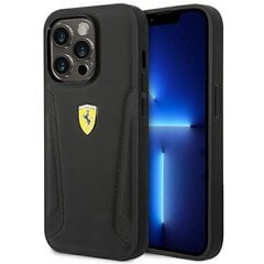 Ferrari FEHCP14XRBUK iPhone 14 Pro Max 6,7" czarny|black hardcase Leather Stamp Sides цена и информация | Чехлы для телефонов | pigu.lt