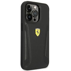 Ferrari FEHCP14XRBUK iPhone 14 Pro Max 6,7" czarny|black hardcase Leather Stamp Sides цена и информация | Чехлы для телефонов | pigu.lt