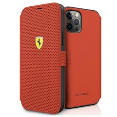 Ferrari FESPEFLBKP12LRE iPhone 12 Pro Max 6,7" czerwony|red book On Track Perforated цена и информация | Чехлы для телефонов | pigu.lt