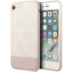 Guess GUHCI8G4GLPI iPhone 7|8|SE 2020 | SE 2022 różowy|pink hard case 4G Stripe Collection цена и информация | Чехлы для телефонов | pigu.lt