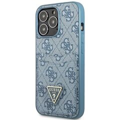 Guess GUHCP13LP4TPB iPhone 13 Pro | 13 6,1" niebieski|blue hardcase 4G Triangle Logo Cardslot цена и информация | Чехлы для телефонов | pigu.lt