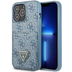Guess GUHCP13LP4TPB iPhone 13 Pro | 13 6,1" niebieski|blue hardcase 4G Triangle Logo Cardslot цена и информация | Чехлы для телефонов | pigu.lt