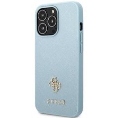 Guess GUHCP13LPS4MB iPhone 13 Pro | 13 6,1" niebieski|blue hardcase Saffiano 4G Small Metal Logo цена и информация | Чехлы для телефонов | pigu.lt