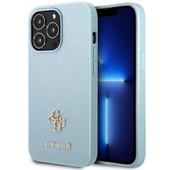 Guess GUHCP13LPS4MB iPhone 13 Pro | 13 6,1" niebieski|blue hardcase Saffiano 4G Small Metal Logo цена и информация | Чехлы для телефонов | pigu.lt