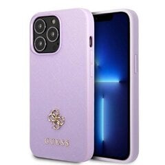 Guess GUHCP13LPS4MU iPhone 13 Pro | 13 6,1" purpurowy|purple hardcase Saffiano 4G Small Metal Logo цена и информация | Чехлы для телефонов | pigu.lt