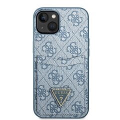 Guess GUHCP13SP4TPB iPhone 13 mini 5,4" niebieski|blue hardcase 4G Triangle Logo Cardslot цена и информация | Чехлы для телефонов | pigu.lt