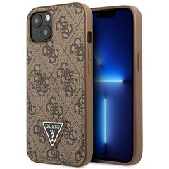 Guess GUHCP13SP4TPW iPhone 13 mini 5,4" brązowy|brown hardcase 4G Triangle Logo Cardslot цена и информация | Чехлы для телефонов | pigu.lt