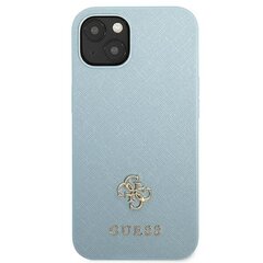 Guess GUHCP13SPS4MB iPhone 13 mini 5,4" niebieski|blue hardcase Saffiano 4G Small Metal Logo цена и информация | Чехлы для телефонов | pigu.lt