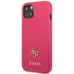 Guess GUHMP13XSPLP iPhone 13 Pro Max 6,7" różowy|pink hard case Silicone Logo Plate MagSafe цена и информация | Чехлы для телефонов | pigu.lt