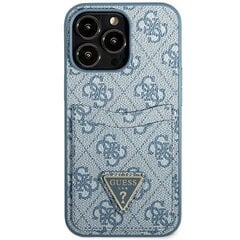 Guess GUHCP13XP4TPB iPhone 13 Pro Max 6,7" niebieski|blue hardcase 4G Triangle Logo Cardslot цена и информация | Чехлы для телефонов | pigu.lt
