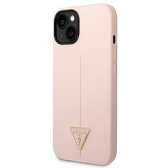 Guess GUHCP14MSLTGP iPhone 14 Plus 6,7" różowy|pink hardcase Silicone Triangle цена и информация | Чехлы для телефонов | pigu.lt