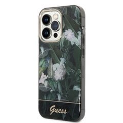 Guess GUHCP14XHGJGHA iPhone 14 Pro Max 6,7" zielony|green hardcase Jungle Collection цена и информация | Чехлы для телефонов | pigu.lt