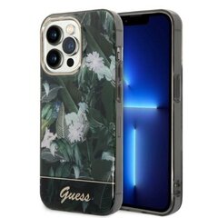 Guess GUHCP14XHGJGHA iPhone 14 Pro Max 6,7" zielony|green hardcase Jungle Collection цена и информация | Чехлы для телефонов | pigu.lt