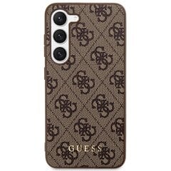 Guess GUHCS23MG4GFBR S23+ S916 brązowy|brown hard case 4G Metal Gold Logo цена и информация | Чехлы для телефонов | pigu.lt