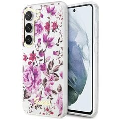 Guess GUHCS23MHCFWST S23+ S916 biały|white hardcase Flower Collection цена и информация | Чехлы для телефонов | pigu.lt