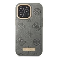 Guess GUHMP13LSAPSTG iPhone 13 Pro | 13 6,1" szary|grey hardcase Peony Logo Plate MagSafe цена и информация | Чехлы для телефонов | pigu.lt