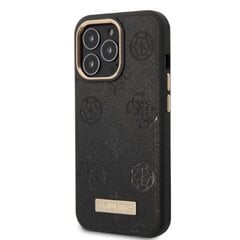 Guess GUHMP13LSAPSTK iPhone 13 Pro | 13 6,1" czarny|black hardcase Peony Logo Plate MagSafe цена и информация | Чехлы для телефонов | pigu.lt