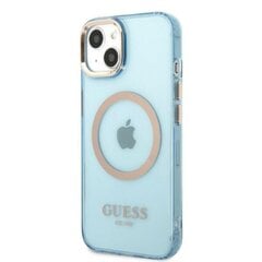 Guess GUHMP13MHTCMB iPhone 13 6,1" niebieski|blue hard case Gold Outline Translucent MagSafe цена и информация | Guess Мобильные телефоны, Фото и Видео | pigu.lt
