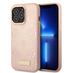 Guess GUHMP13XSAPSTP iPhone 13 Pro Max 6,7" różowy|pink hardcase Peony Logo Plate MagSafe цена и информация | Чехлы для телефонов | pigu.lt