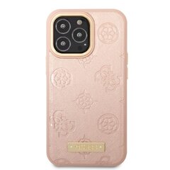 Guess GUHMP13XSAPSTP iPhone 13 Pro Max 6,7" różowy|pink hardcase Peony Logo Plate MagSafe цена и информация | Чехлы для телефонов | pigu.lt