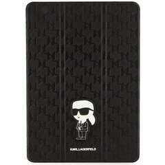 Karl Lagerfeld KLFC10SAKHPKK iPad 10.2" Folio Magnet Allover Cover czarny|black Saffiano Monogram Ikonik цена и информация | Чехлы для планшетов и электронных книг | pigu.lt