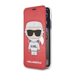 Karl Lagerfeld KLFLBKPXKSCORE iPhone X| XS bookcase czerwony|red Karl Space Cosmonaut цена и информация | Чехлы для телефонов | pigu.lt