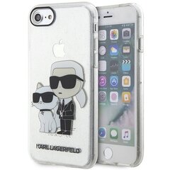 Karl Lagerfeld KLHCI8HNKCTGT iPhone 7|8| SE 2020 | SE 2022 transparent hardcase Gliter Karl&Choupette цена и информация | Чехлы для телефонов | pigu.lt