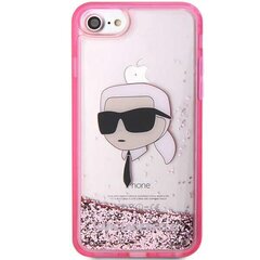 Karl Lagerfeld KLHCI8LNKHCP iPhone 7|8| SE 2020 | SE 2022 różowy|pink hardcase Glitter Karl Head цена и информация | Чехлы для телефонов | pigu.lt