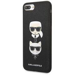 Karl Lagerfeld KLHCI8LSAKICKCBK iPhone 7 Plus | 8 Plus czarny|black hardcase Saffiano Karl&Choupette Head цена и информация | Чехлы для телефонов | pigu.lt